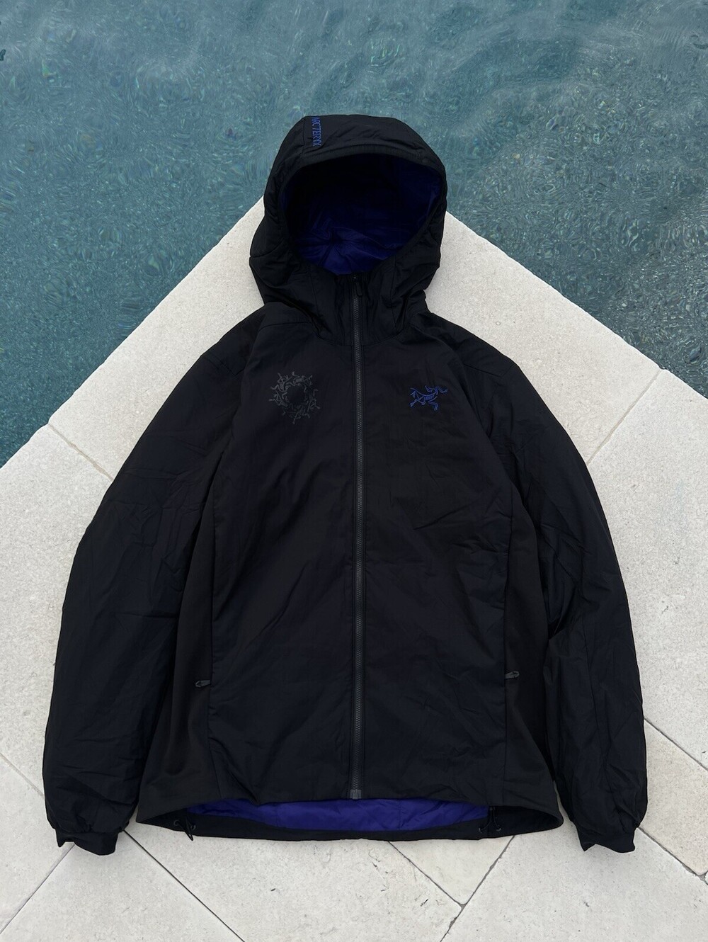 Arc'teryx Atom LT Men's Hoody Medium Black Purple Rare Bird Circle Decal 2024